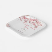 Elegant Cherry Blossom Wedding Pappteller (Gewinkelt)