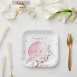 Elegant Cherry Blossom Wedding Pappteller