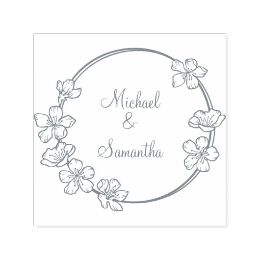Elegant Cherry Blossom Wedding Permastempel (Design)