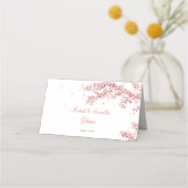 Elegant Cherry Blossom Wedding Platzkarte (Vorderseite)