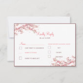 Elegant Cherry Blossom Wedding RSVP Karte (Vorderseite)