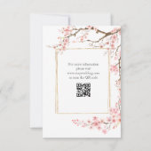 Elegant Cherry Blossom Wedding RSVP Karte (Rückseite)