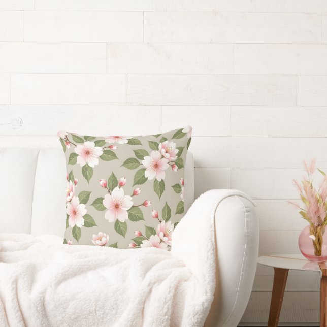 Elegant cherry blossoms seamless pattern kissen (Liege)