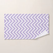 Elegant Chevron Pattern on Gray and White Badhandtuch Set (Handtuch)