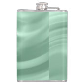 Elegant Chic Aquamarin Swirl Monogram Initial Stil Flachmann (Rückseite)