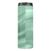 Elegant Chic Aquamarin Swirl Monogram Initial Stil Thermosbecher (Rückseite)