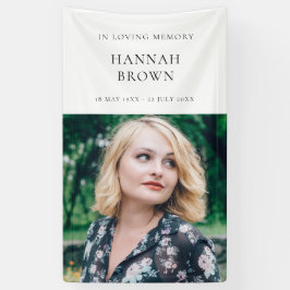 Elegant Chic Beerdigung | Moderne Feier des Lebens Banner