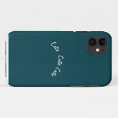 Elegant Chic Blue Aquamarin Case-Mate iPhone Hülle (Rückseite (Horizontal))