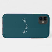 Elegant Chic Blue Aquamarin Case-Mate iPhone Hülle (Rückseite (Horizontal))