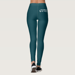 Elegant Chic Blue Aquamarin Leggings