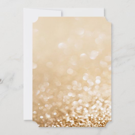 Elegant Chic Blume Glittery Bokeh Brautparty Einladung (Rückseite)