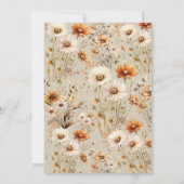 Elegant & Chic Boho Fall Wildblume Hochzeit Einladung (Rückseite)