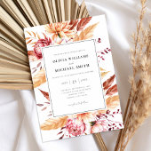 Elegant Chic Boho Floral Wedding Einladung