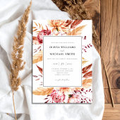 Elegant Chic Boho Floral Wedding Einladung