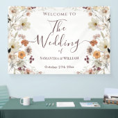 Elegant Chic Boho Rustic Wildblume Theme Wedding Banner (Messe)