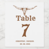 Elegant & Chic Boho Western Cowboy Wedding Weinetikett (Einzelnes Label)