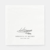 Elegant Chic Boho Wildblume Wedding Serviette (Vorderseite)