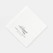 Elegant Chic Boho Wildblume Wedding Serviette (Ecke)