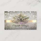 Elegant Chic Bokeh Gold, Lotus Yoga Visitenkarte (Vorderseite)