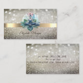 Elegant Chic Bokeh Lotus Yoga Girl Visitenkarte (Vorne/Hinten)