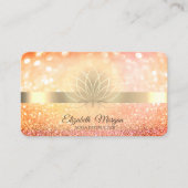 Elegant Chic Bokeh Lotus Yoga Instructor Visitenkarte (Vorderseite)