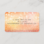 Elegant Chic Bokeh Lotus Yoga Instructor Visitenkarte (Rückseite)