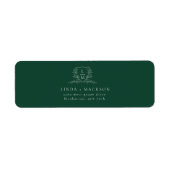 Elegant & Chic botanical crest monogram wedding La (Vorne)