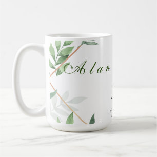 Elegant Chic Botanical Green 25. Wedding Gift Tass Kaffeetasse