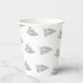 Elegant Chic Botanical Leave Line Art Cup Pappbecher (Vorderseite)