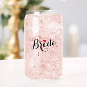 Elegant Chic Bride Red Heart Wedding Bachelorette Dosenglas