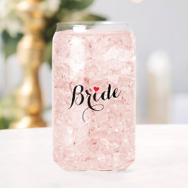 Elegant Chic Bride Red Heart Wedding Bachelorette Dosenglas