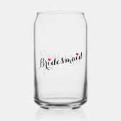 Elegant Chic Bridesmaid Heart Wedding Bachelorette Dosenglas (Vorderseite)