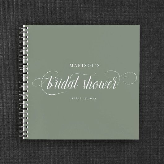 Elegant Chic Calligraphy Brautparty Guest Notizblock