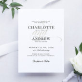 Elegant Chic Calligraphy Script Wedding Einladung