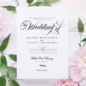 Elegant Chic Calligraphy Script Wedding Einladung