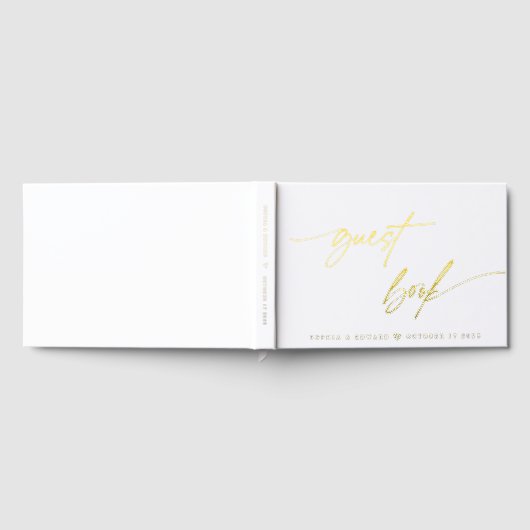 Elegant Chic Calligraphy Wedding Gästebuch (Voll)