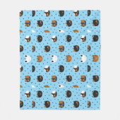 Elegant Chic Cat Patterns Fleecedecke (Vorderseite)