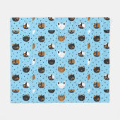 Elegant Chic Cat Patterns Fleecedecke (Vorderseite (Horizontal))