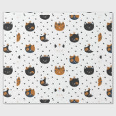 Elegant Chic Cat Patterns Geschenkpapier (Flach)