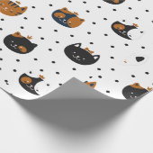 Elegant Chic Cat Patterns Geschenkpapier (Ecke)