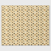 Elegant Chic Cat Patterns Geschenkpapier (Flach)