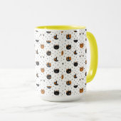 Elegant Chic Cat Patterns Tasse (VorderseiteRechts)