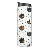 Elegant Chic Cat Patterns Thermosbecher (Nach rechts gedreht)