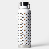 Elegant Chic Cat Patterns Trinkflasche (Rückseite)