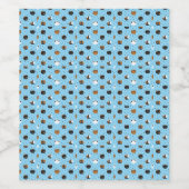 Elegant Chic Cat Patterns Weinetikett (Einzelnes Label)