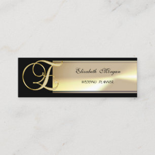 Elegant Chic Charming Ausgeklügeltes Monogramm Mini Visitenkarte
