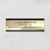 Elegant Chic Charming Ausgeklügeltes Monogramm Mini Visitenkarte (Rückseite)