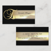 Elegant Chic Charming Ausgeklügeltes Monogramm Visitenkarte (Vorne/Hinten)