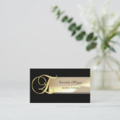 Elegant Chic Charming Ausgeklügeltes Monogramm Visitenkarte (Stehend Vorderseite)