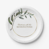 Elegant Chic Christmas Pappteller (Vorderseite)